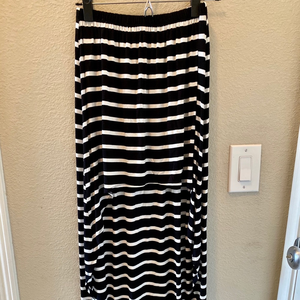High and low skirt